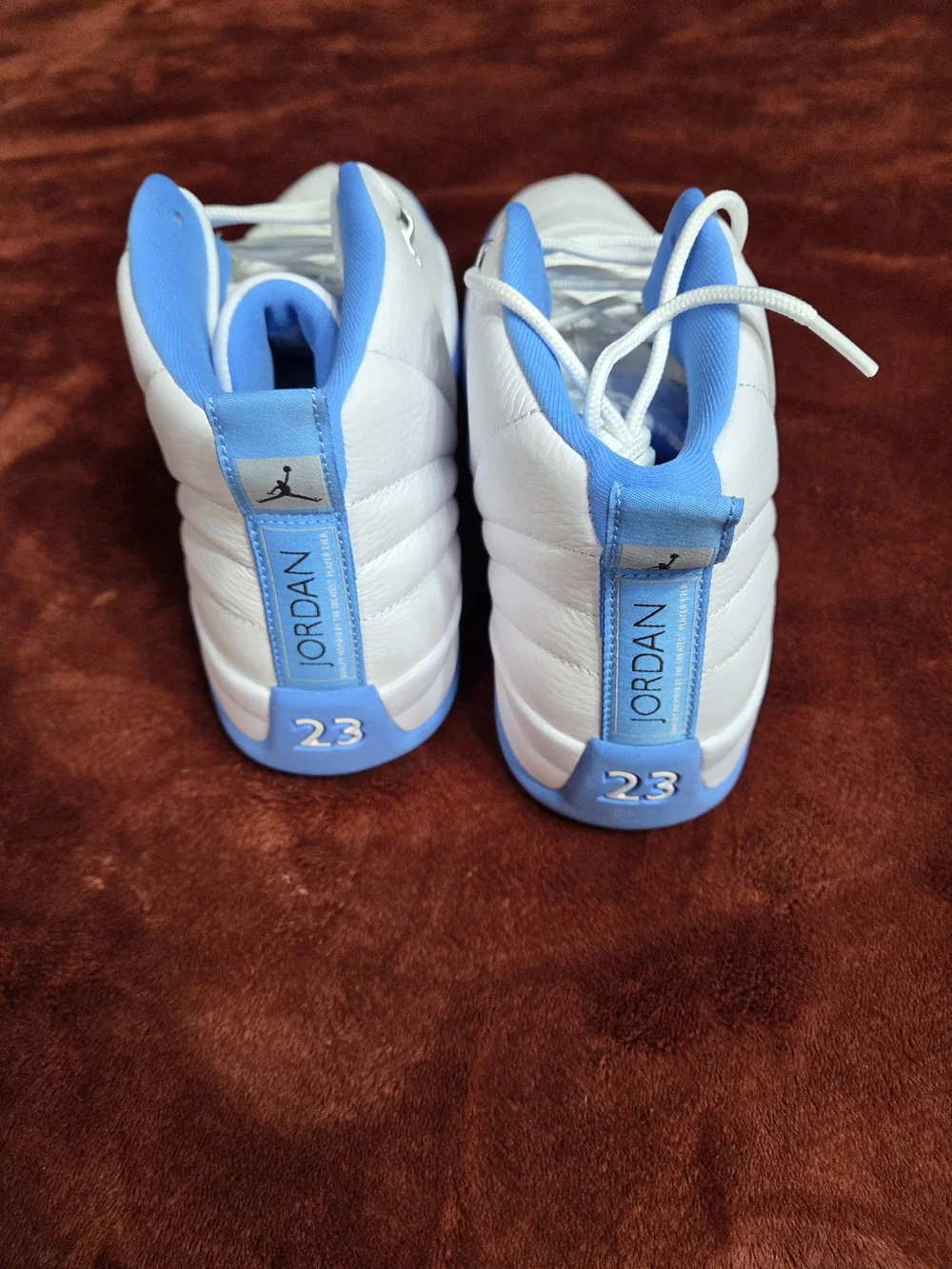 Air Jordan 12 Men's Sneakers in Light Blue and White